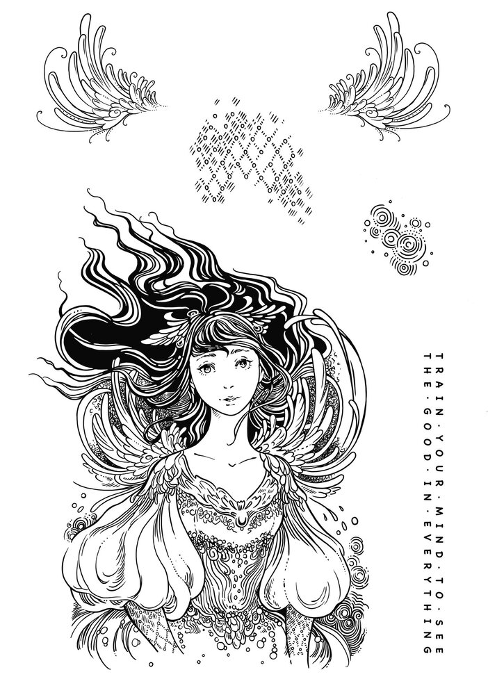 Katkin Krafts Layla A5 Clear Stamp Set (KK0049) (OUTLET)