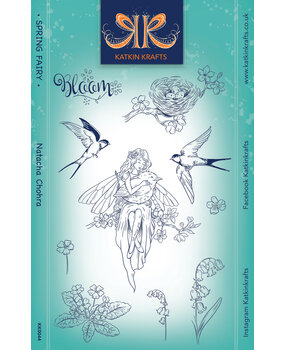 Katkin Krafts Spring Fairy A5 Clear Stamp Set (KK0044) (OUTLET)