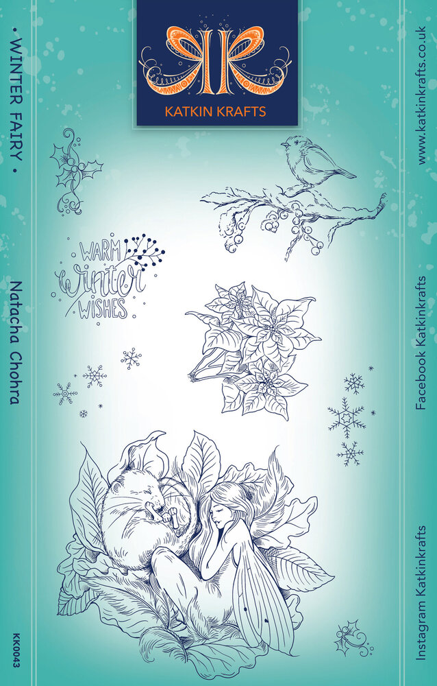 Katkin Krafts Winter Fairy A5 Clear Stamp Set (KK0043) (OUTLET)