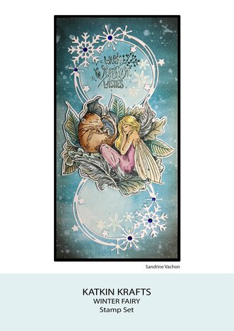 Katkin Krafts Winter Fairy A5 Clear Stamp Set (KK0043) (OUTLET)