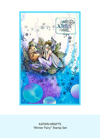 Katkin Krafts Winter Fairy A5 Clear Stamp Set (KK0043) (OUTLET)