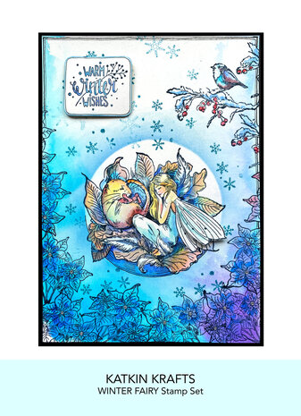 Katkin Krafts Winter Fairy A5 Clear Stamp Set (KK0043) (OUTLET)