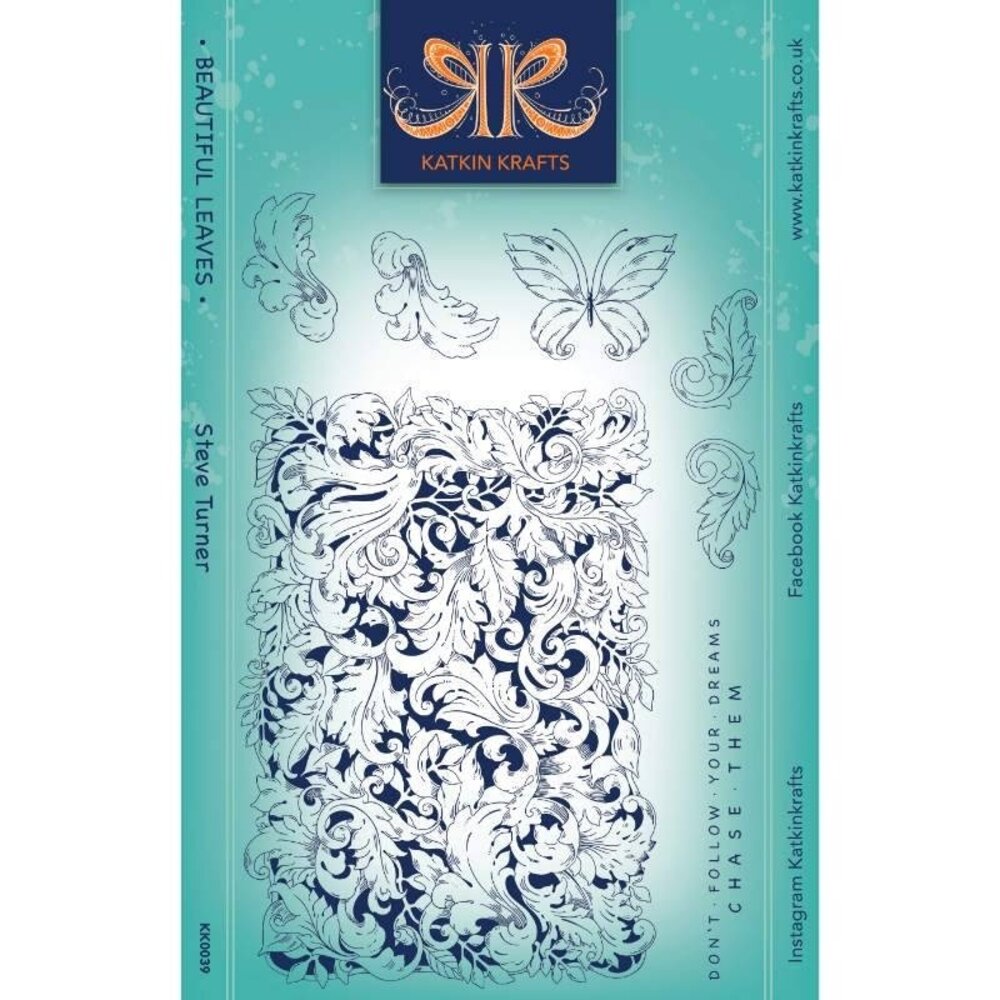 Katkin Krafts Beautiful Leaves Clear Stamp Set (KK0039) (OUTLET)