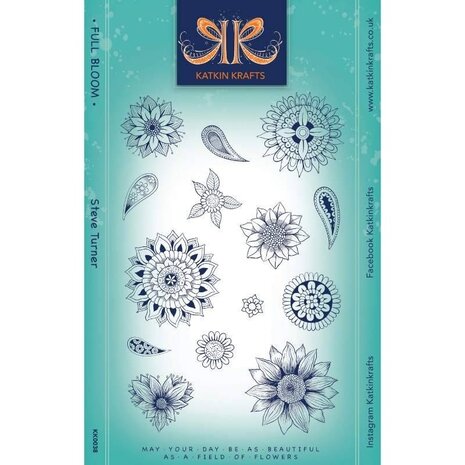 Katkin Krafts Full Bloom Clear Stamp Set (KK0038) (OUTLET)