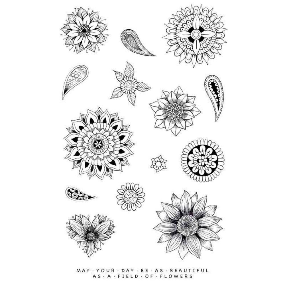 Katkin Krafts Full Bloom Clear Stamp Set (KK0038) (OUTLET)