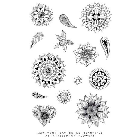 Katkin Krafts Full Bloom Clear Stamp Set (KK0038) (OUTLET)