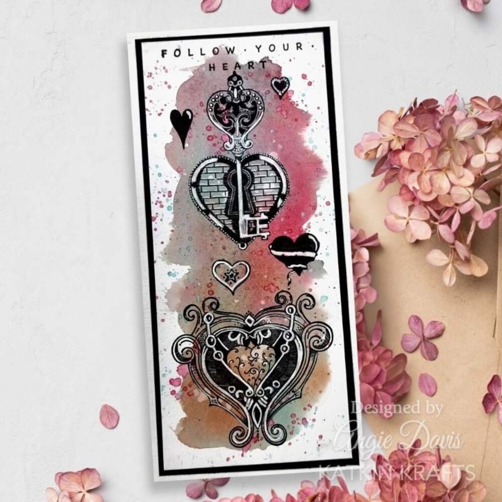 Katkin Krafts Wild Hearts Clear Stamp Set (KK0037) (OUTLET)