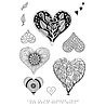 Katkin Krafts Floral Hearts Clear Stamp Set (KK0036) (OUTLET)