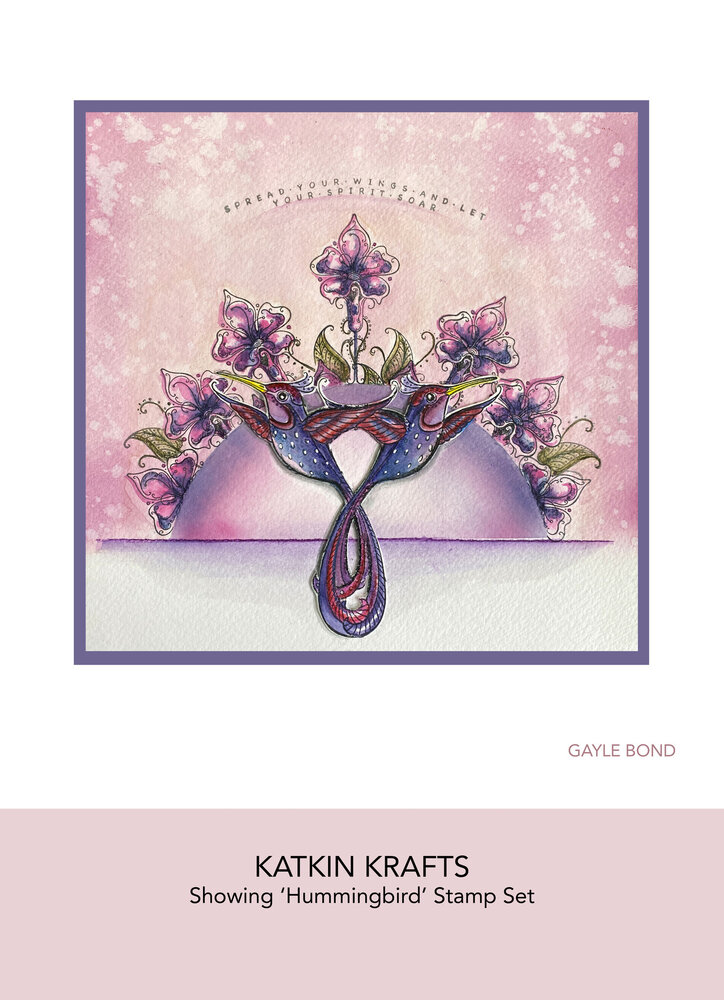 Katkin Krafts Hummingbird A5 Clear Stamp Set (KK0035) (OUTLET)