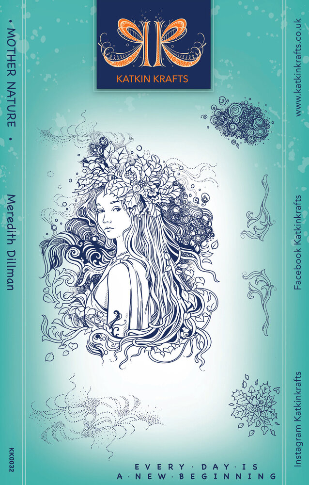 Katkin Krafts Mother Nature A5 Clear Stamp Set (KK0032) (OUTLET)