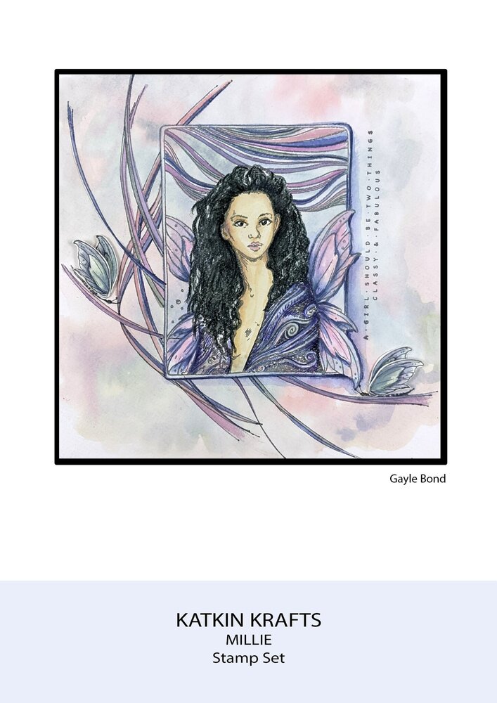Katkin Krafts Millie A5 Clear Stamp Set (KK0025) (OUTLET)