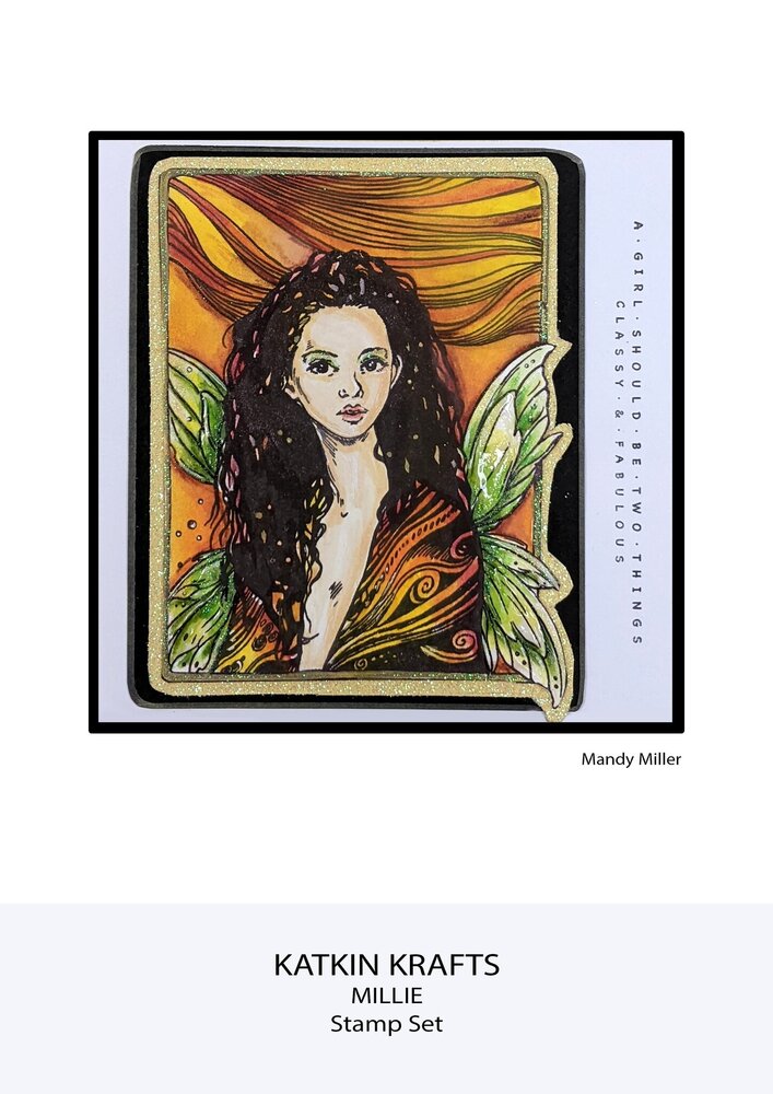 Katkin Krafts Millie A5 Clear Stamp Set (KK0025) (OUTLET)