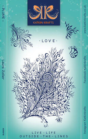 Katkin Krafts Plume A5 Clear Stamp Set (KK0018) (OUTLET)