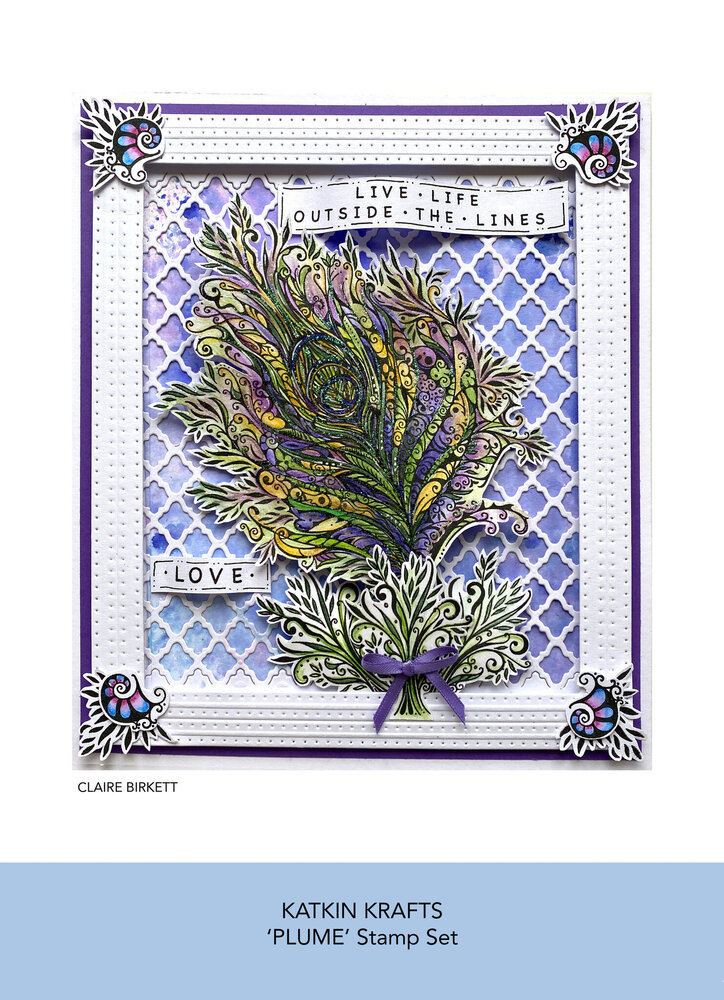 Katkin Krafts Plume A5 Clear Stamp Set (KK0018) (OUTLET)