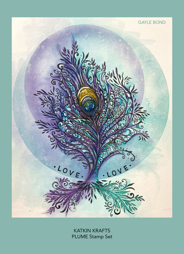 Katkin Krafts Plume A5 Clear Stamp Set (KK0018) (OUTLET)