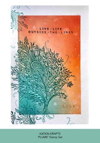 Katkin Krafts Plume A5 Clear Stamp Set (KK0018) (OUTLET)