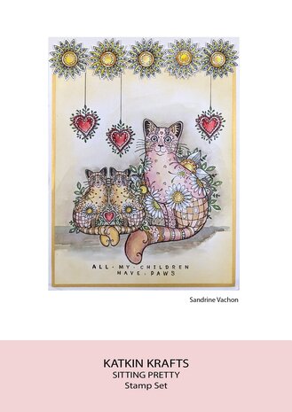 Katkin Krafts Sitting Pretty A5 Clear Stamp Set (KK0012) (OUTLET)