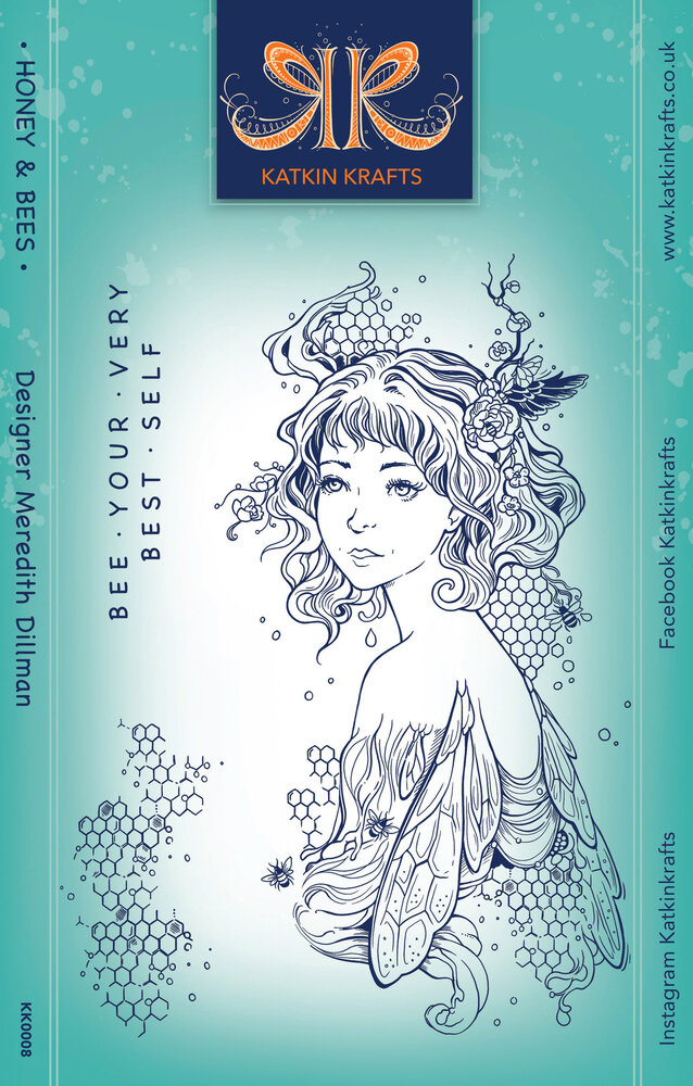 Katkin Krafts Honey & Bees A5 Clear Stamp Set (KK0008) (OUTLET)