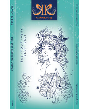 Katkin Krafts Honey & Bees A5 Clear Stamp Set (KK0008) (OUTLET)