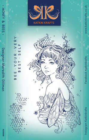 Katkin Krafts Honey & Bees A5 Clear Stamp Set (KK0008) (OUTLET)