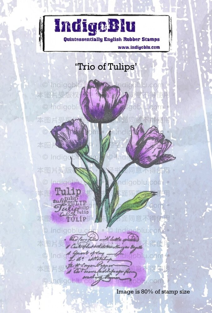 IndigoBlu Trio of Tulips A6 Rubber Stamps (IND1272) (OUTLET) IndigoBlu Trio of Tulips A6 Rubber Stamps (IND1272) (OUTLET)