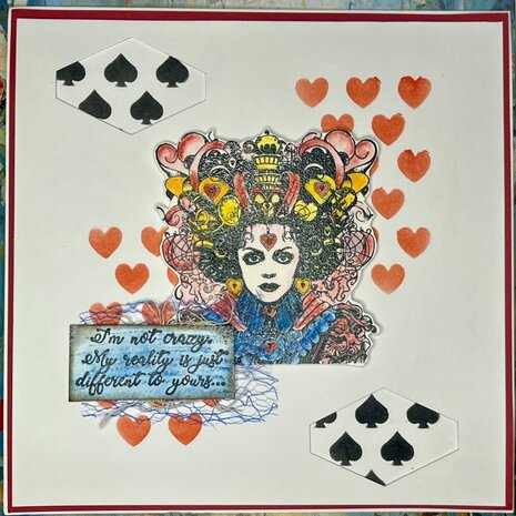 IndigoBlu Queen of Hearts A6 Rubber Stamps (IND1252) (OUTLET)