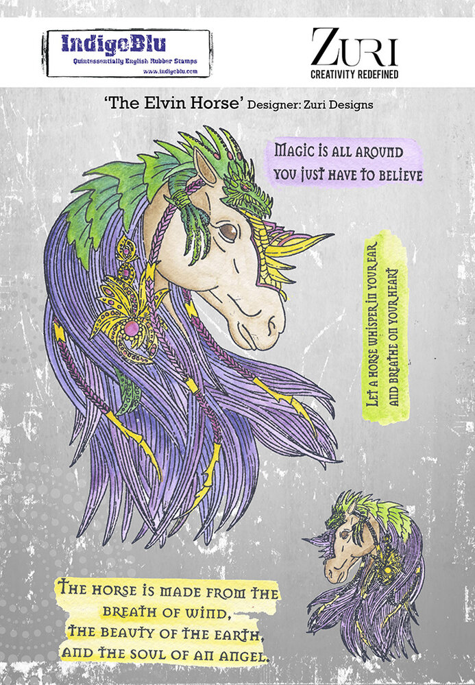 IndigoBlu The Elvin Horse A5 Rubber Stamps (IND0943) (OUTLET)