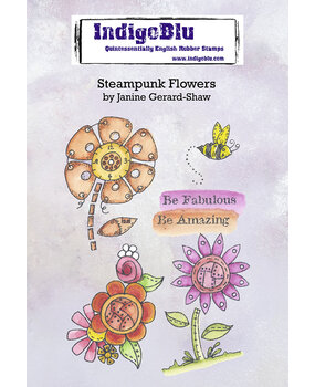IndigoBlu Steampunk Flowers A6 Rubber Stamps (IND0885) (OUTLET) IndigoBlu Steampunk Flowers A6 Rubber Stamps (IND0885) (OUTLET)