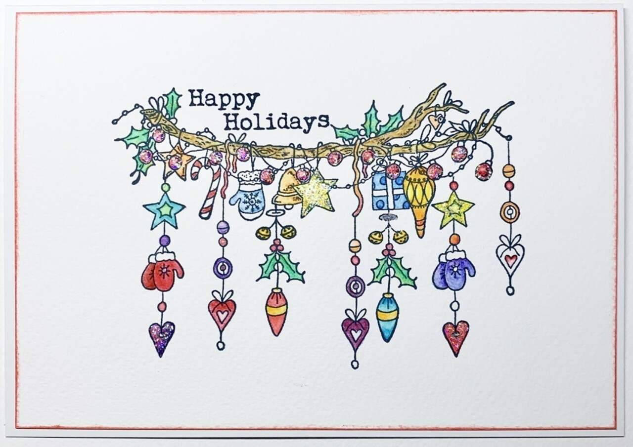 IndigoBlu Foliage Wreath A5 Rubber Stamps (IND0812) (OUTLET)