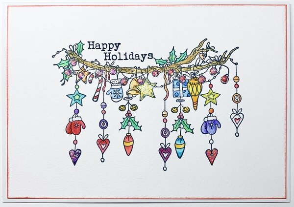 IndigoBlu Foliage Wreath A5 Rubber Stamps (IND0812) (OUTLET)
