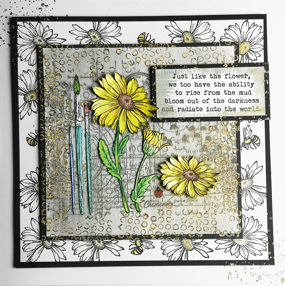 IndigoBlu Camomile A5 Rubber Stamps (IND0810) (OUTLET)