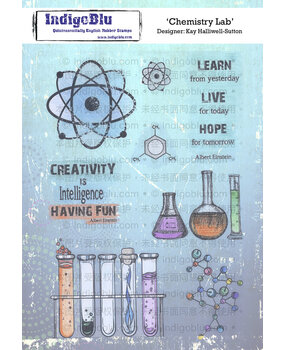 IndigoBlu Chemistry Lab A5 Rubber Stamp (IND0246) (OUTLET)