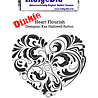 IndigoBlu Heart Flourish A7 Rubber Stamps (IND0148) (OUTLET)