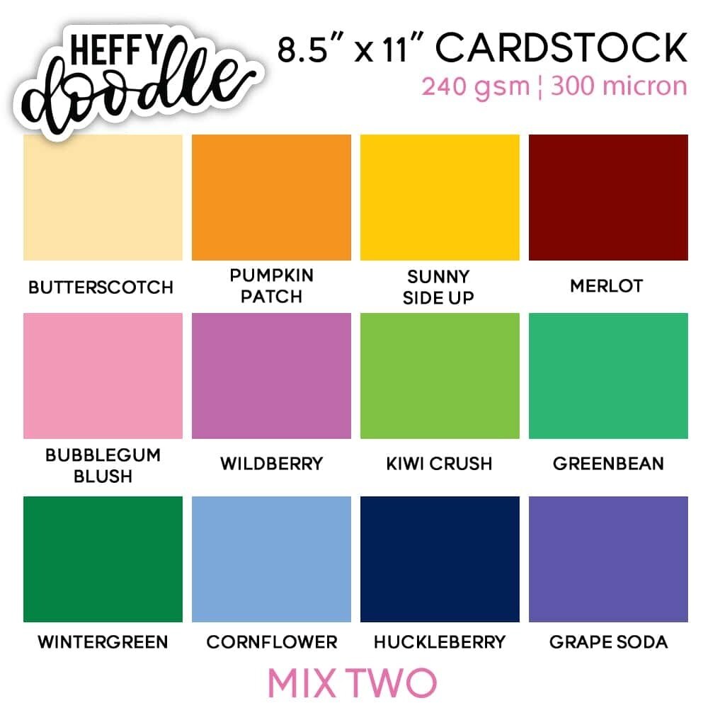 Heffy Doodle Multipack Mix-2 Letter Size Cardstock (24pcs) (HFD-MCCMIX2) (OUTLET)