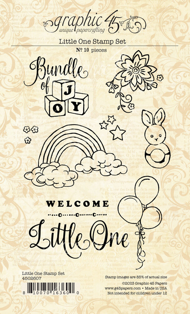 Graphic 45 Little One Clear Stamps (4502607) (OUTLET) Graphic 45 Little One Clear Stamps (4502607) (OUTLET)