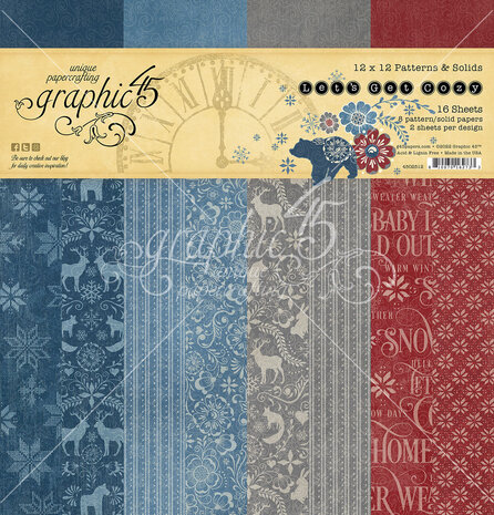 Graphic 45 Let's Get Cozy 12x12 Inch Patterns & Solids Pack (4502512) (OUTLET) Graphic 45 Let's Get Cozy 12x12 Inch Patterns & Solids Pack (4502512) (OUTLET)