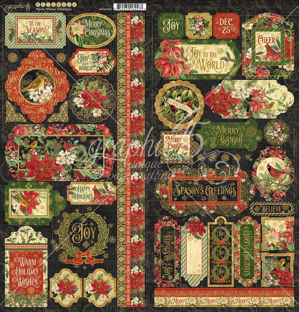 Graphic 45 Warm Wishes Stickers (4502492) (OUTLET)