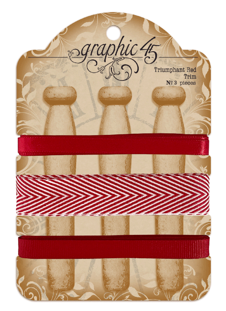 Graphic 45 Trim Triumphant Red (4502291) (OUTLET) Graphic 45 Trim Triumphant Red (4502291) (OUTLET)