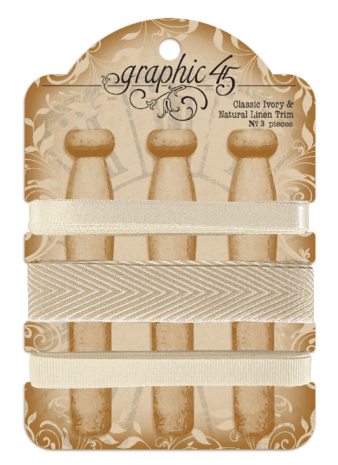 Graphic 45 Trim Classic Ivory & Natural Linen (4502289) (OUTLET) Graphic 45 Trim Classic Ivory & Natural Linen (4502289) (OUTLET)