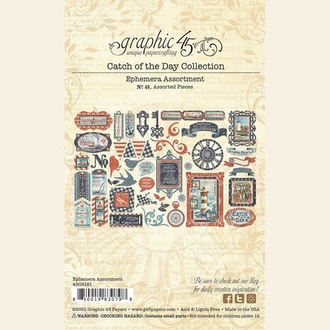 Graphic 45 Catch of the Day Die-cut Assortment (4502181) (OUTLET)