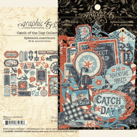Graphic 45 Catch of the Day Die-cut Assortment (4502181) (OUTLET)