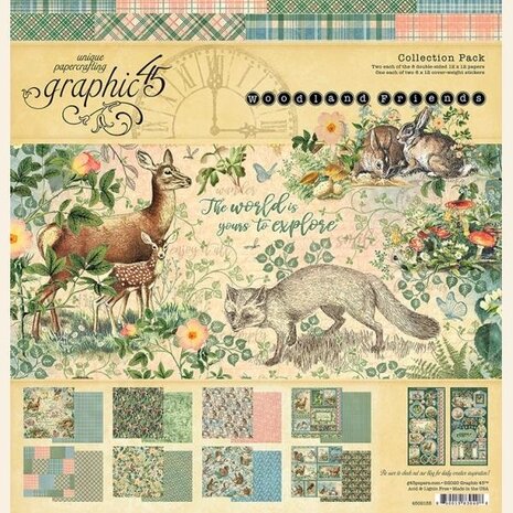 Graphic 45 Woodland Friends 12x12 Collection Pack (4502135) (OUTLET) Graphic 45 Woodland Friends 12x12 Collection Pack (4502135) (OUTLET)