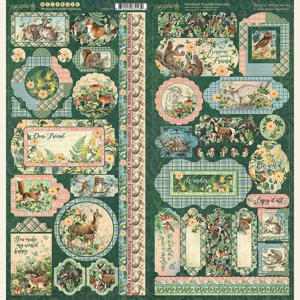 Graphic 45 Woodland Friends 12x12 Collection Pack (4502135) (OUTLET) Graphic 45 Woodland Friends 12x12 Collection Pack (4502135) (OUTLET)
