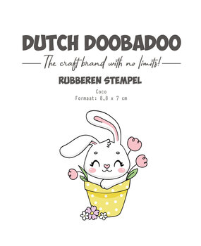 Dutch Doobadoo Happy Easter Rubber Stamp Coco (497.004.032) (OUTLET) Dutch Doobadoo Happy Easter Rubber Stamp Coco (497.004.032) (OUTLET)