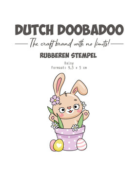 Dutch Doobadoo Happy Easter Rubber Stamp Daisy (497.004.031) (OUTLET)