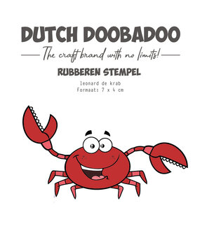 Dutch Doobadoo Rubber Stamp Leonard de Krab (497.004.019) (OUTLET) Dutch Doobadoo Rubber Stamp Leonard de Krab (497.004.019) (OUTLET)