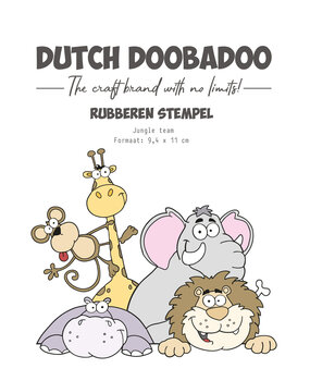 Dutch Doobadoo Rubber Stamp Jungle Team (497.004.010) (OUTLET) Dutch Doobadoo Rubber Stamp Jungle Team (497.004.010) (OUTLET)