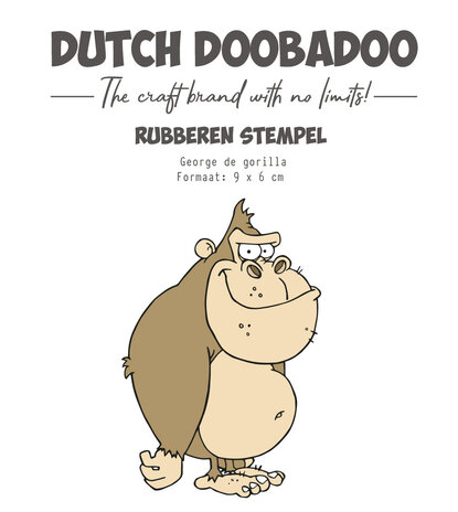Dutch Doobadoo Rubber Stamp George the Gorilla (497.004.008) (OUTLET)