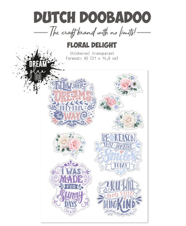 Dutch Doobadoo Dream Plan Do Floral Delight A5 Transparent Sticker (491.201.003) (OUTLET) Dutch Doobadoo Dream Plan Do Floral Delight A5 Transparent Sticker (491.201.003) (OUTLET)