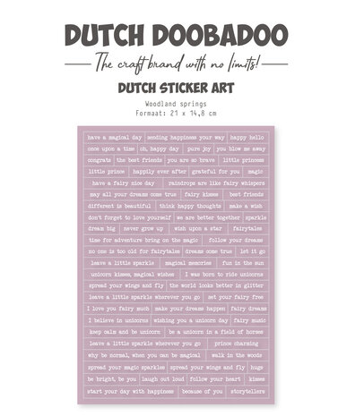Dutch Doobadoo Woodland Springs Dutch Sticker Art A5 (491.200.037) (OUTLET)